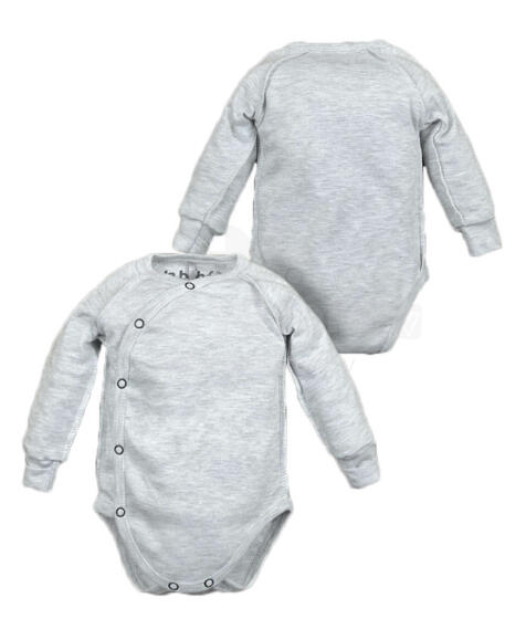 La Bebe™ NO Baby Body Art.117687 Grey  Бодик из 100% мягкого хлопка с длинным рукавом