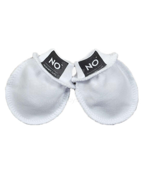 La Bebe™ NO Baby Mittens Art.117754 White  Bērnu dūraiņi no mīkstas kokvilnas