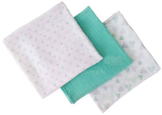Summer Infant Art.56166 Swaddle Me Muslin Blankets Moroccan хлопок подгузник комплект (3 шт.)