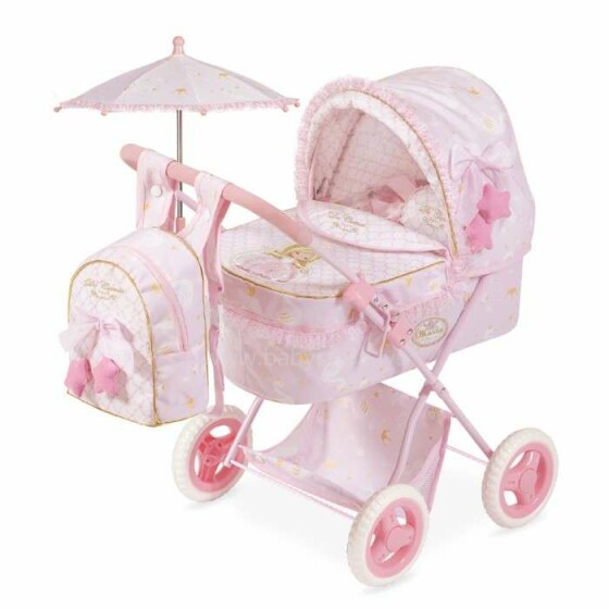DeCuevas Toys Maria Princess Art.85028  Кукольная коляска с люлькой и зонтиком