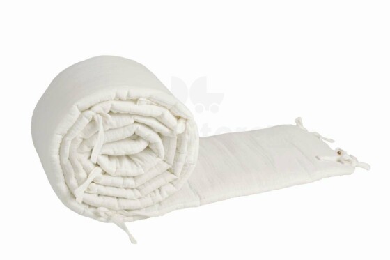 YappyKids Muslin Art.118180 White  Kokvilnas apmalīte bērna gultiņai  360 cm