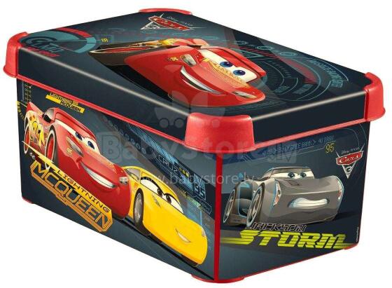 Curver Deco Stockholm S  Cars Art.0804710C73  Ящик для игрушек