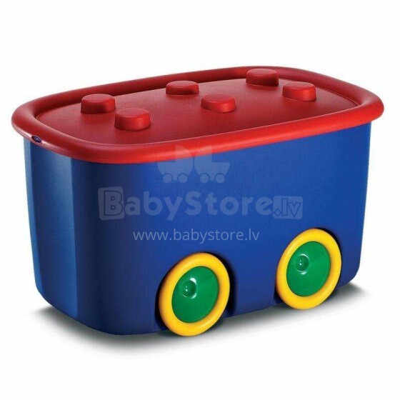 Keter Funny Box L Art.298630000    Ящик для игрушек на колёсиках(Высокое качество)
