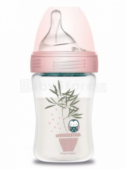 Canpol Babies Haberman Anti-colic  Art.1/098 Pink  Pudelīte   260ml.(0-6 men.)