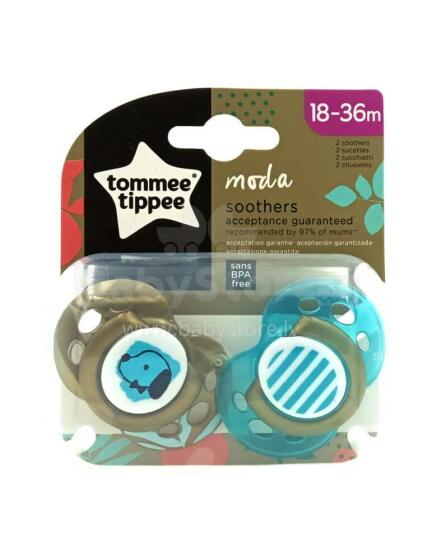 Tommee Tippee Moda Art.43343841  Ортодонтическая силиконовая соска 18-36мес. 2 шт.