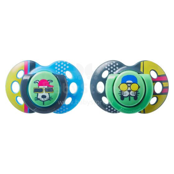 Tommee Tippee Fun Boy Orthodontic  Art.43340565  Ortodontālā silikona māneklis 18-36mēn. 2 gb