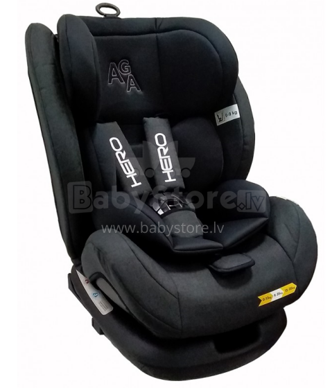 Aga Design Hero Isofix  Art.118658 Black  Universal baby car seat (0-36 kg)