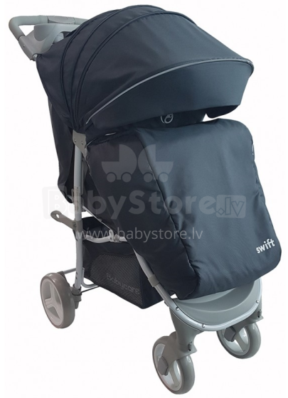„Aga Design Baby Care Swift Art.401“ juodi vežimėliai / sportiniai vežimėliai
