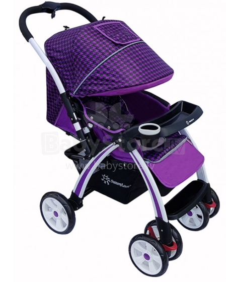 „Aga Design Sunny Love Art.SH290“ violetiniai sportiniai vežimėliai