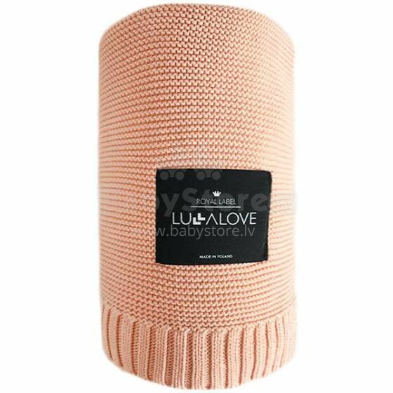 Lullalove Bamboo Blanket Art.118751 Peach   Детское хлопковое одеяло/плед 100x80cм
