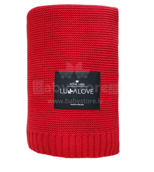 Lullalove Bamboo Blanket Art.118753 Red    Детское хлопковое одеяло/плед 100x80cм