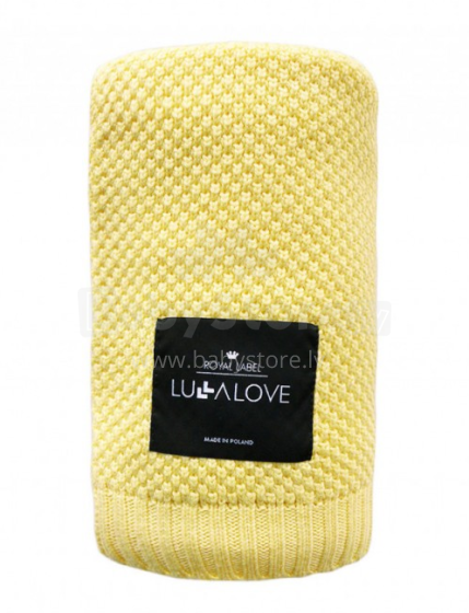 Lullalove Bamboo Blanket Art.118756 Lemon   Детское хлопковое одеяло/плед 100x80cм