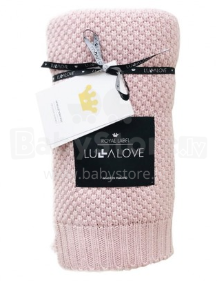 Lullalove Bamboo Blanket Art.118759 Powder Rose   Детское хлопковое одеяло/плед 100x80cм