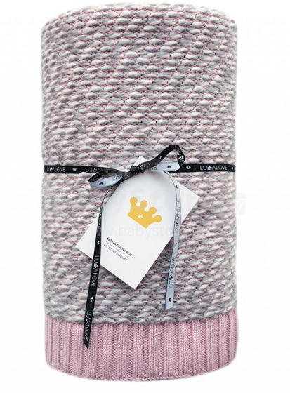 Lullalove Cozy Blanket  Art.118772 Pink    Детское хлопковое одеяло/плед 100x90cм