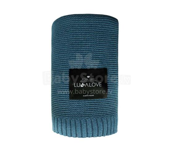Lullalove Bamboo Blanket Art.118773 Baby Petrol  Детское хлопковое одеяло/плед 100x120cм