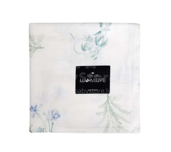 Lullalove Swaddle  Art.118854 Hesba Blue  Augstākās kvalitātes muslina  autiņš no bambusa ,(100х100 cm)