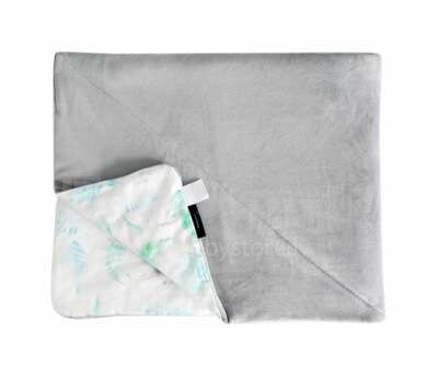 Lullalove Bedding Set Art.118880 Ferns Mint Детское хлопковое одеяло/плед 80x100cм