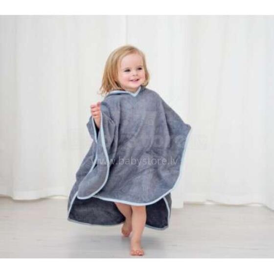 Lullalove Poncho Art.118887 Grey  Dvielis -pončo