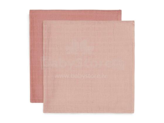Jollein Bamboo Cotton Art.435-852-65310 Pale Pink Augstākās kvalitātes ietīšanas autiņš no bambusa,2 gb. (115x115 cm)