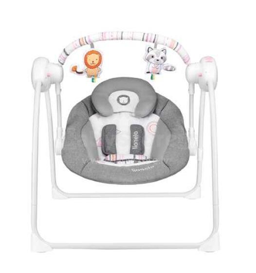 Lionelo Ruben Stone  Art.119144 Grey Rose  Переносные вибрирующие детские качели