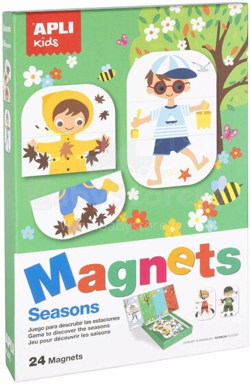 Apli Kids Magnets Seasons Art.17160 Magnetilise mängu maailmakaart