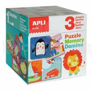 Apli Kids 3 in 1  Art.13940  Domino,Puzle,Memory