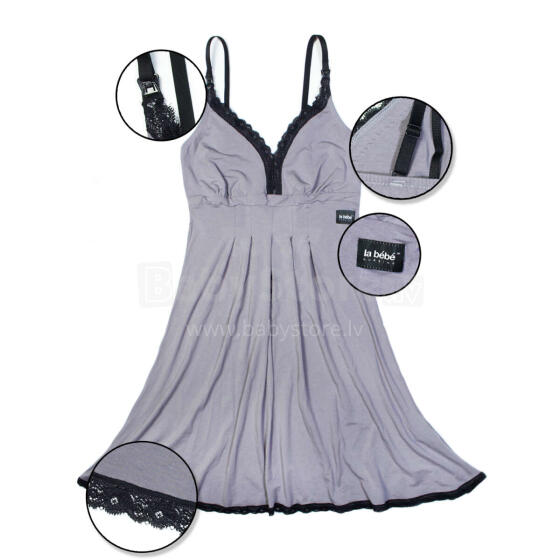 La Bebe™ Nursing Mia Art.119275 Stone Ночнушка для беременных и кормящих