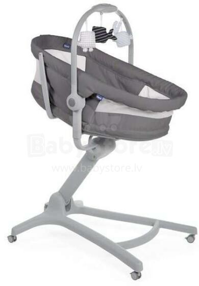 Chicco Baby Hug Air 4 in1  Art.79173.21 Dark grey Детская кроватка - стульчик