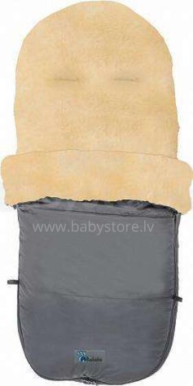Alta Bebe Lambskin Footmuff Nordkap Bugaboo Art.MT2280LP-64 Dark Grey Guļammaiss  ratiem ar dabisku aitas vilnas 100x45cm