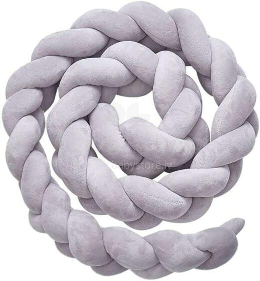 La bebe™ Velvet Border (160) Art.119727 Grey Gultas apmale pīta 160 cm