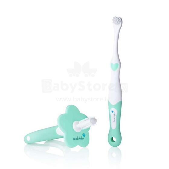 Brush Baby Teether Set Art.BRB097 Pirmā zobu birste  un smaganu birstīte