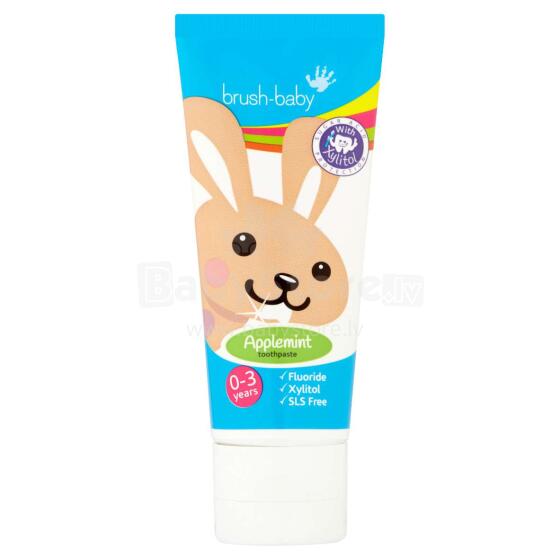Brush Baby Toothpaste Applemint Art.BRB127  Детская зубная паста  от 0-3 лет  ,50мл