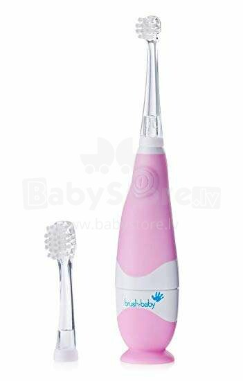 Brush Baby Babysonic Art.BRB158 Rožinis kūdikių elektrinis dantų šepetėlis