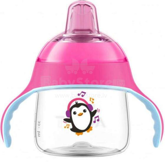 Philips Avent Sip no Drip Art.SCF746/03 Кружечка с рисунком 6M+, 200 мл, мягкий носик