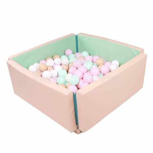 „MeowBaby®“ lauko kamuoliukų duobė Art. 120012 „Light Pink Game Center“ sausas baseinas / kilimas su kamuoliukais (200vnt.)