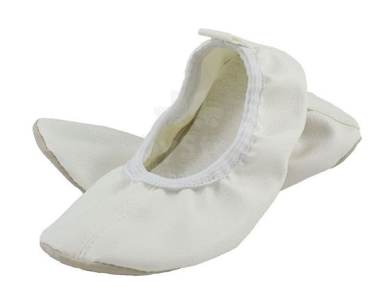 Mal Kids Art.120416 White Vingrošanu, sporta dejošanas čības ar ādas zolīti