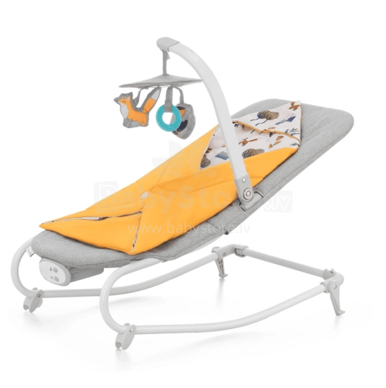 KinderKraft'20 Felio Art.KKBFELOYEL0000 Forest Yellow Stylish baby rocking chair with music and vibration