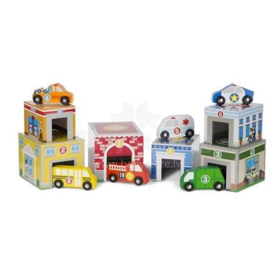 Melissa&Doug Sorting Buildings Art.13576 Komplekts ar mašīnam