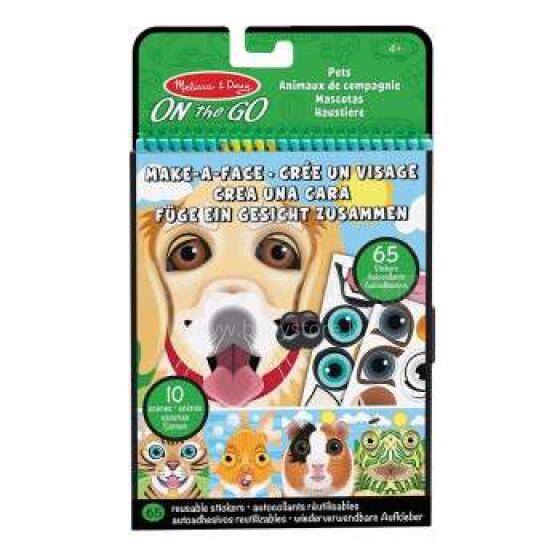 Melissa&Doug Face Sticker Pad Art.40512 daudzreiz līmējamo uzlīmju komplekts sejam