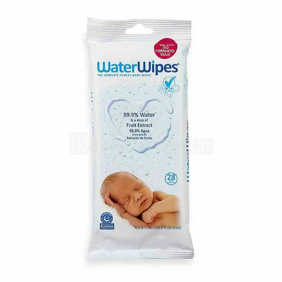WaterWipes Original Baby Wipes Art.120486  Оригинальные влажные салфетки для младенцев,28 шт.