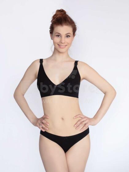 Mamin Dom Bra  Art.556 Black  Grūtnieču/barošanas krūšturis ar atpogājamu lencīti