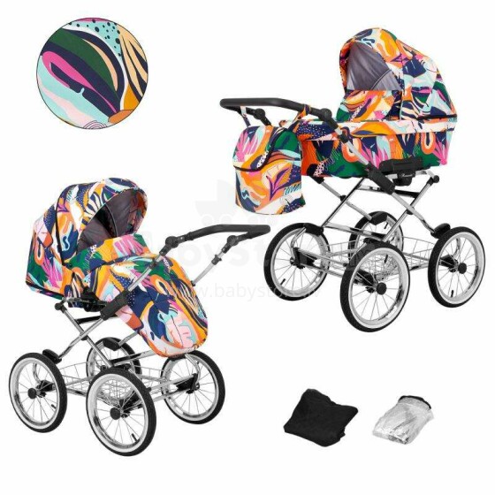 Kunert Romantic Exclusive  Art.ROM-01 Pilki kūdikių vežimėliai 3 viename