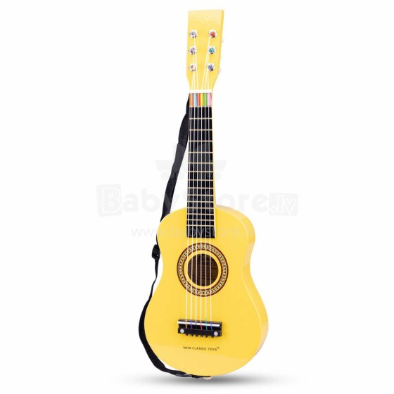 Nauja klasikinių žaislų gitaros art. 10343 geltona muzikos instrumentų gitara