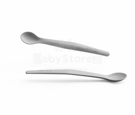 Everyday Baby  Silicone Spoon Art.10502 Quiet Grey Mīkstā silikona karote(2 gab.)