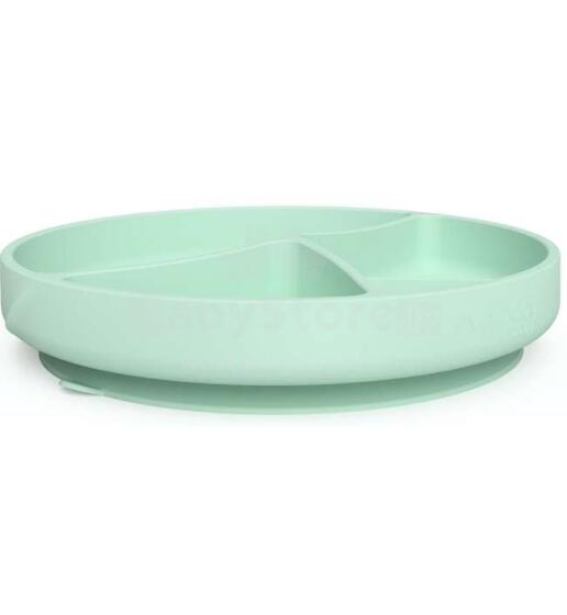 Everyday Baby Suction Plate  Art.10516 Mint Green  Silikona trauks ar nodalījumiem