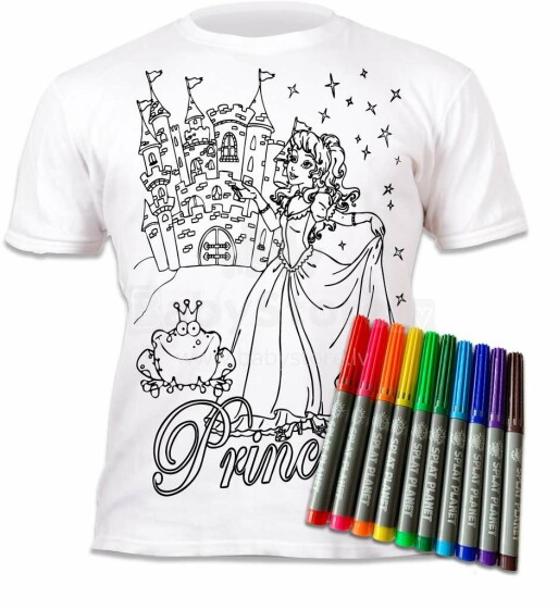 Splat Planet T-Shirt Princess Art.SP70174 Детская футболка с фломастерами