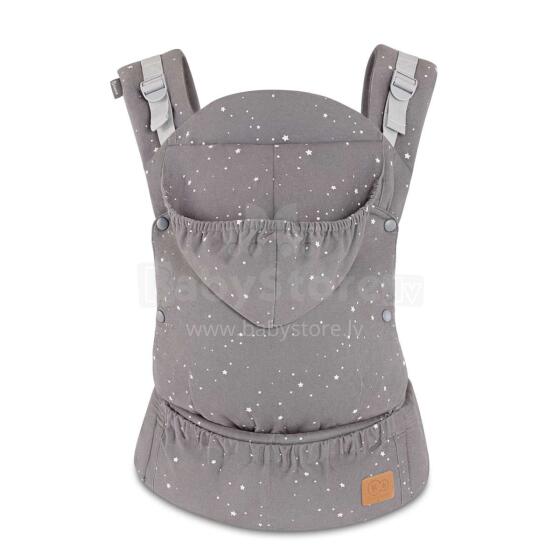 KinderKraft'20 Huggy Stars Art.KKNHUGGGRY0000 Сумка переноска кенгуру 2 в 1 ( 3,5 до 20 кг)