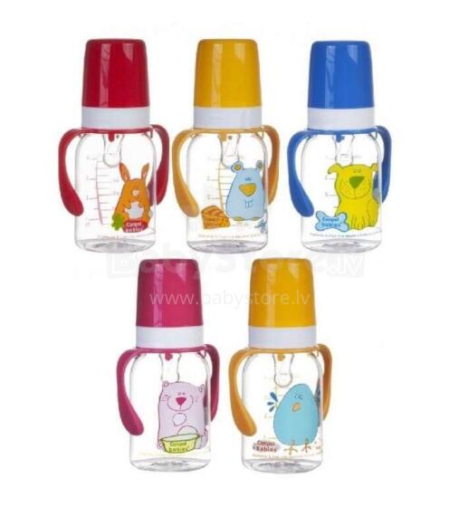 Pudele ar rokturiem "Happy Animals" 120 ml  Canpol 11/823