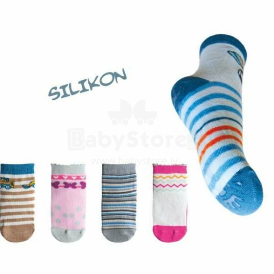 Neslidžios kojinės su silikoniniu padu SK-10 GIRL 23/25 (L) YOclub