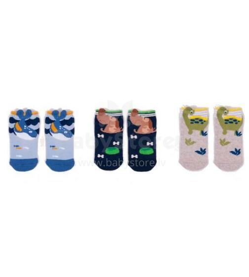 YOclub Zeķes frotē ar 3D elementu SKF/3D/BABY BOY 3-6 mēn.